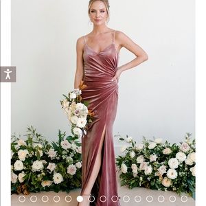 Revelry Velvet Dress - Style: Rory - Rust (621)